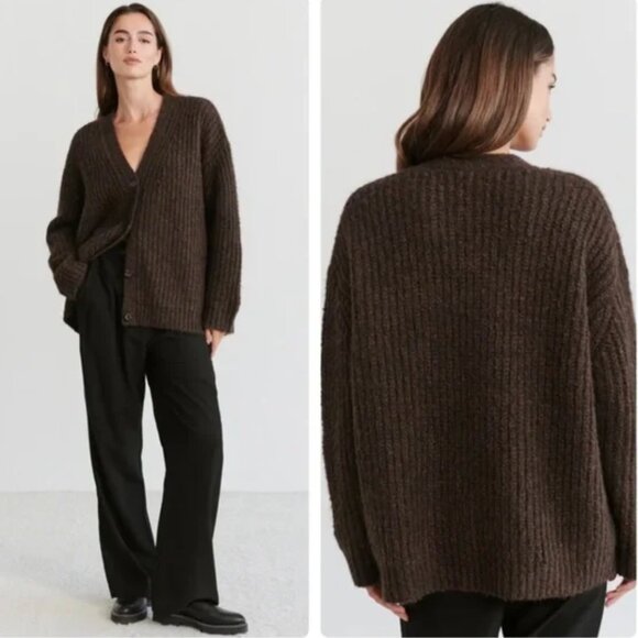 Jenni Kayne Cocoa Brown Cocoon Cardigan Size XS - Picture 3 of 6